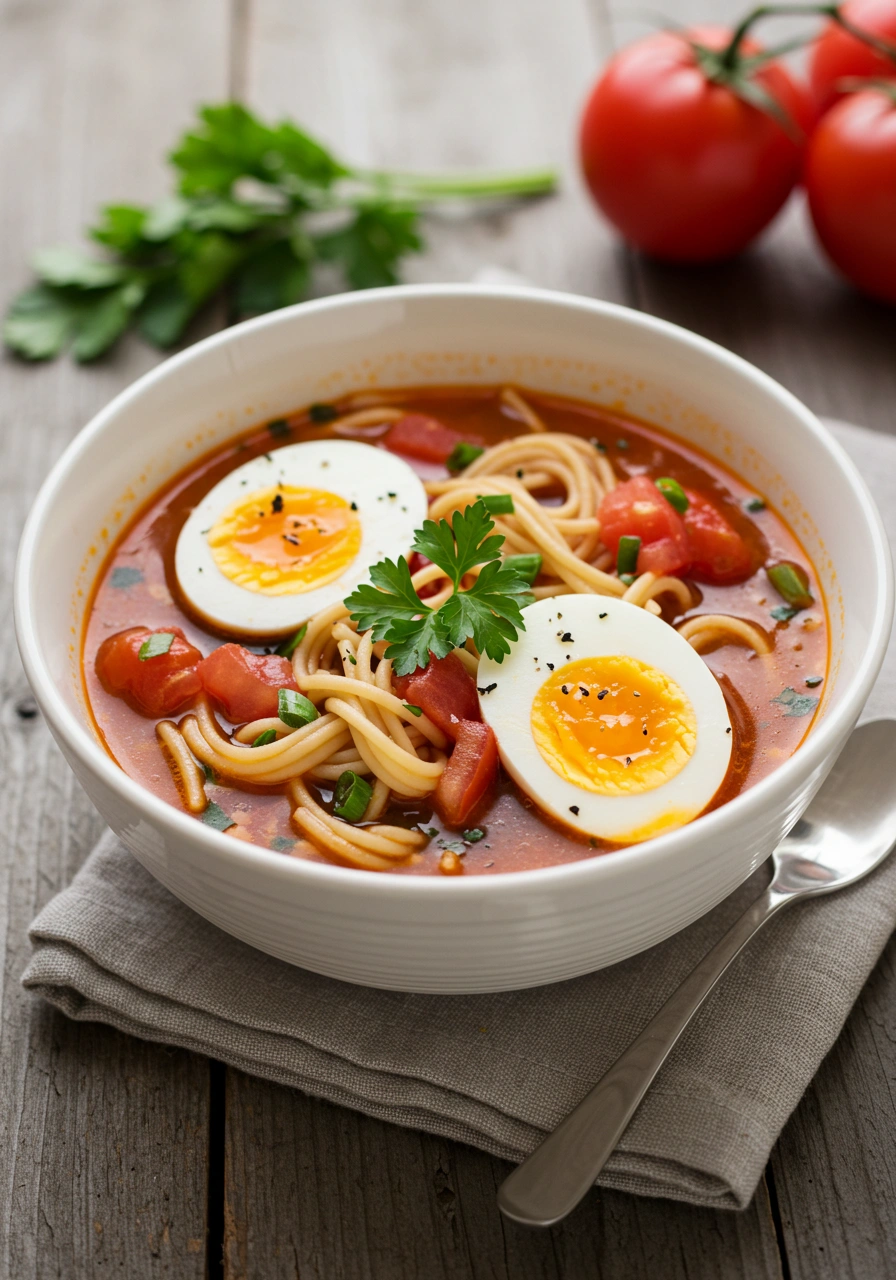 Tomato Egg Noodle Soup - tertiary view